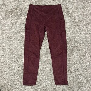 Maroon Heathered Leggings